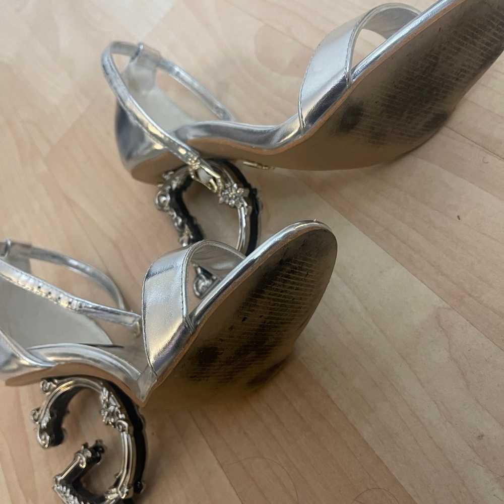 silver metallic heels dolce heels - image 9