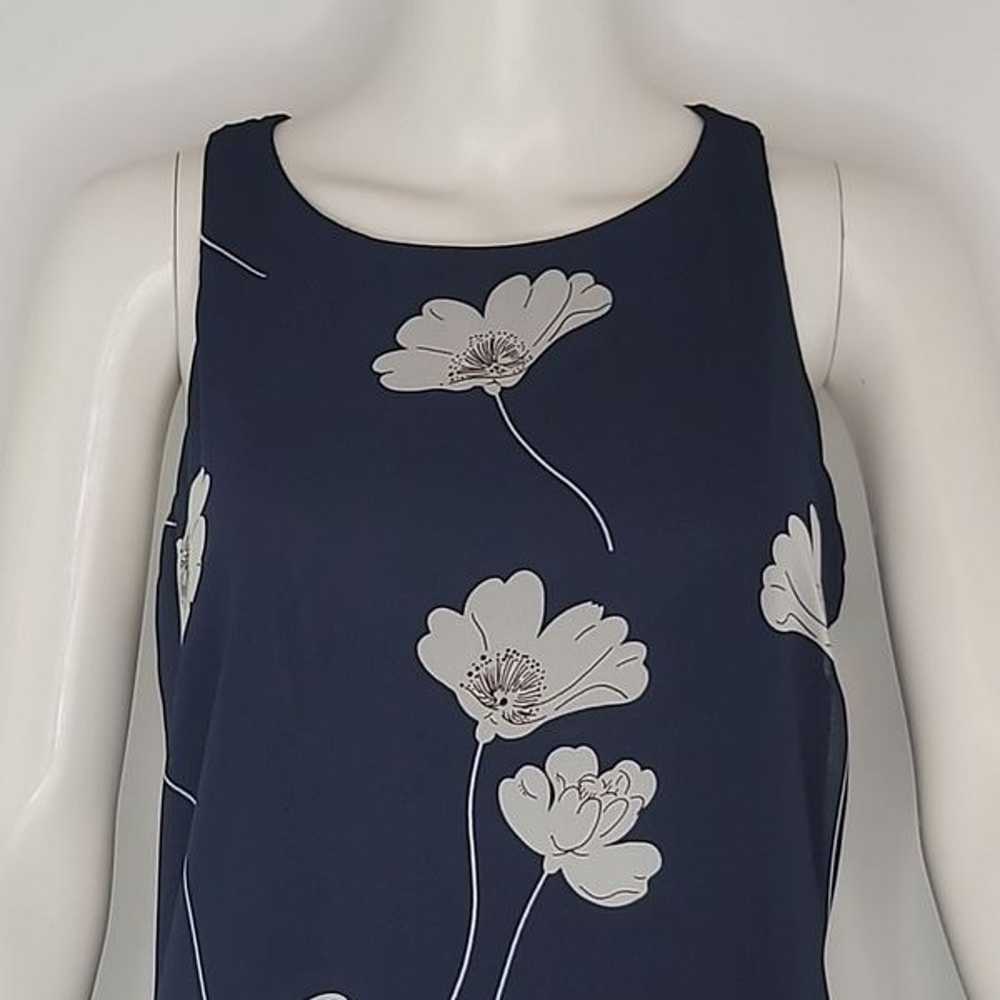 American Living Navy & White Floral Sleeveless Dr… - image 2