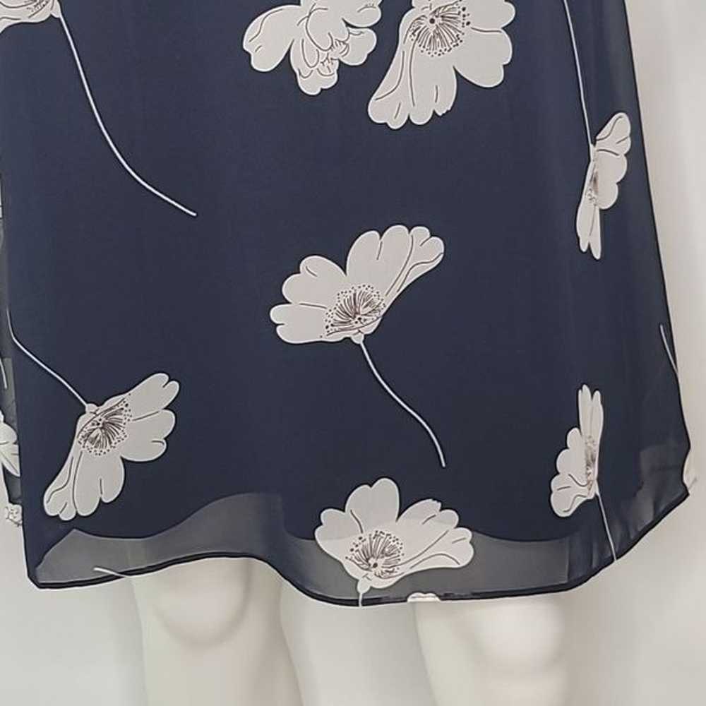American Living Navy & White Floral Sleeveless Dr… - image 3