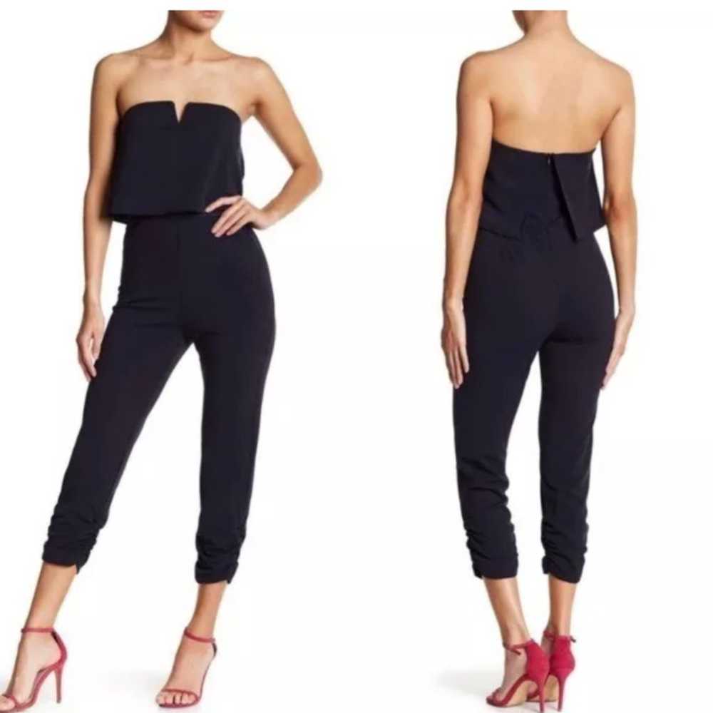 Love....ady black strapless cropped leg pantsuit … - image 1