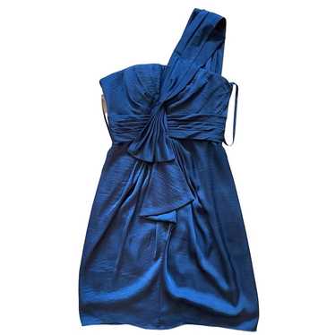 BCBG MAXAZRIA Navy Blue One Shoulder Party Dress 
