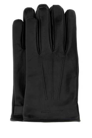 Alexander McQueen Black Leather Gloves