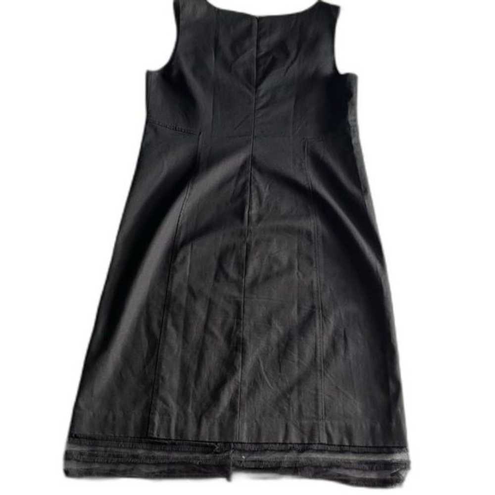 Talbots Sleeveless Black Sheath Dress with Mesh R… - image 2