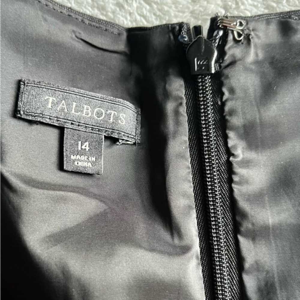 Talbots Sleeveless Black Sheath Dress with Mesh R… - image 3