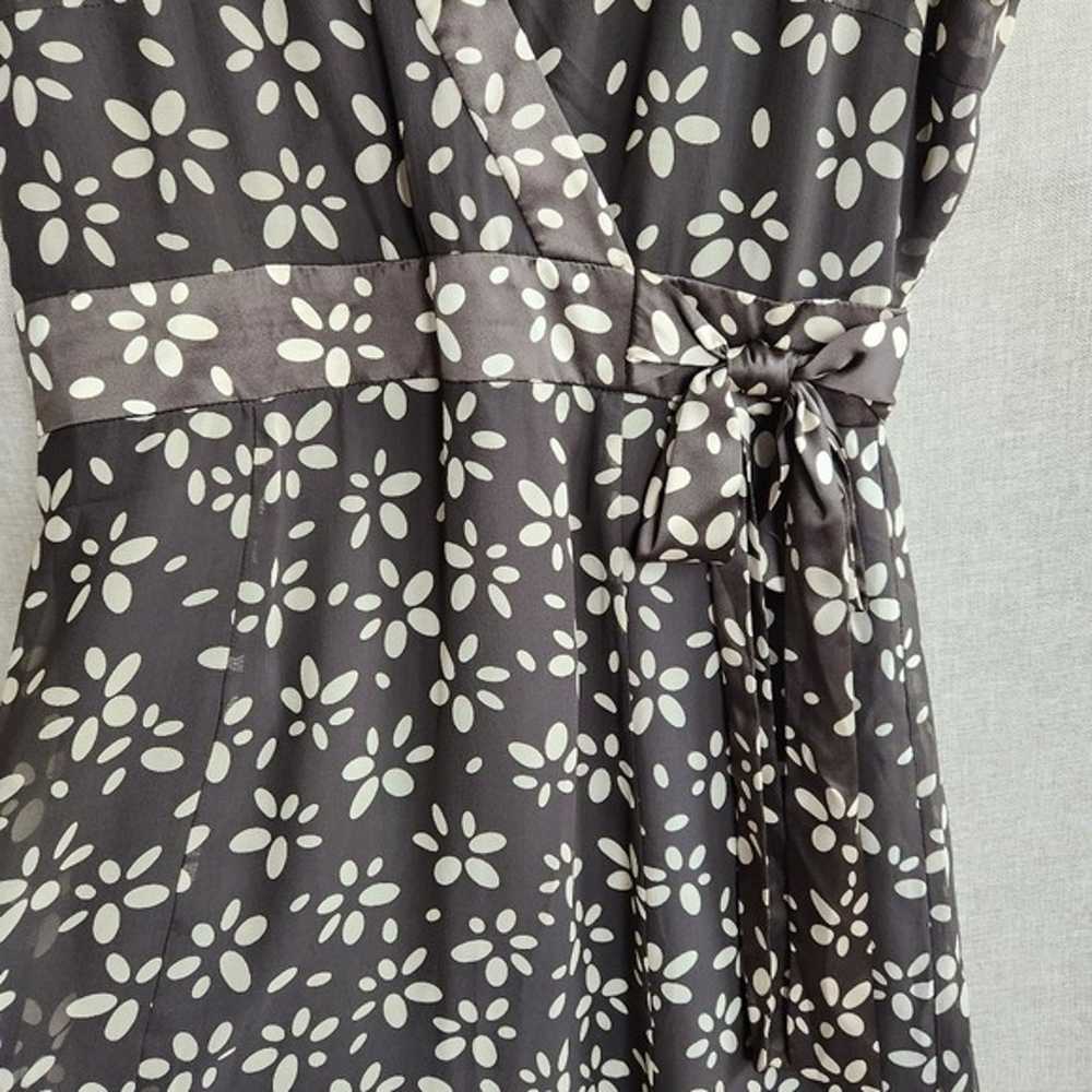 Talbots 100% silk dress in brown and scattered wi… - image 7