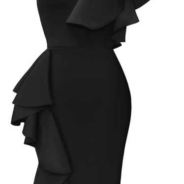 Women's Cocktail Party One Shoulder Ruffle Bodyco… - image 1