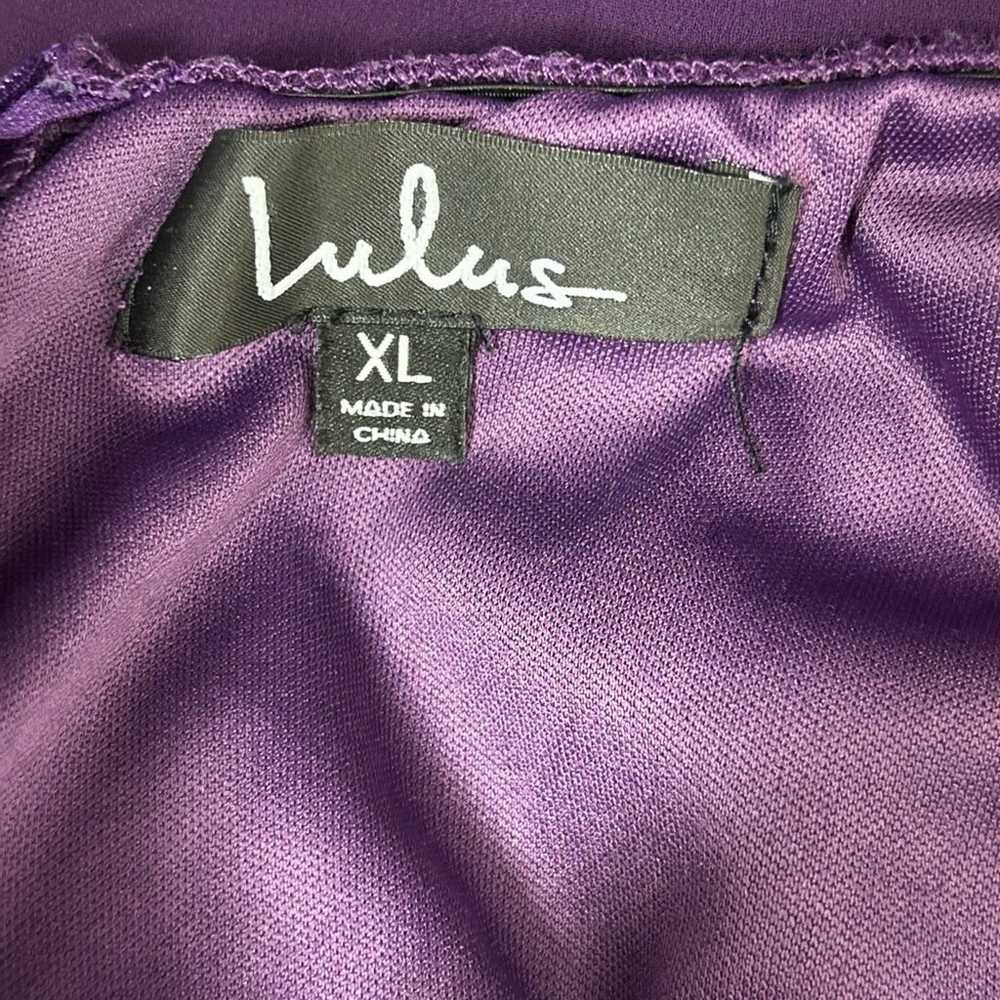 Lulu’s Good Deeds Purple Lace Up Skater Dress Siz… - image 12
