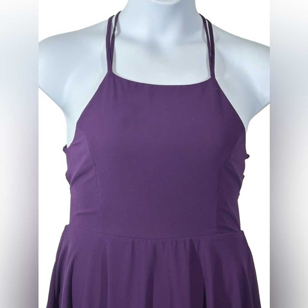 Lulu’s Good Deeds Purple Lace Up Skater Dress Siz… - image 5
