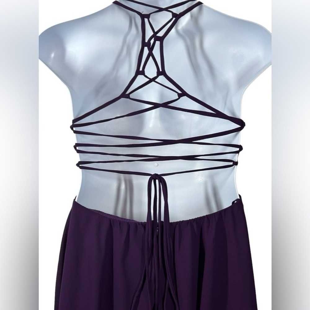 Lulu’s Good Deeds Purple Lace Up Skater Dress Siz… - image 9