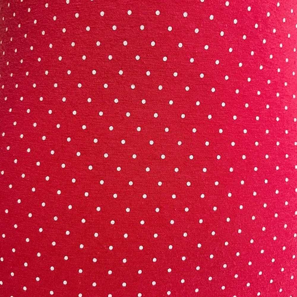 American Eagle Cherry Red Polka Dot Dress Pinup R… - image 7