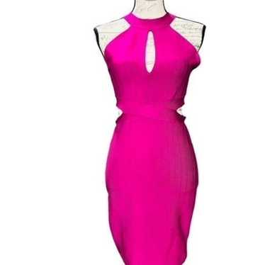 GUESS Bodycon Dress Cut-Out Waist Ribbed Sleevele… - image 1