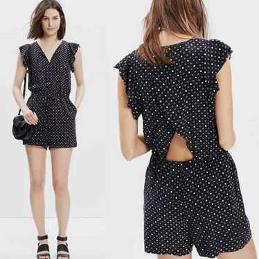 Madewell Silk Petalplay Cutout Romper