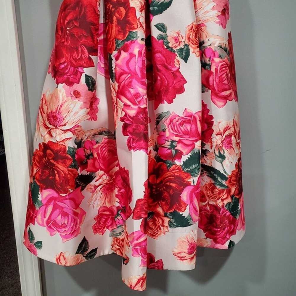 Eliza J Women's Floral Pink Fit & Flare Midi Dres… - image 3