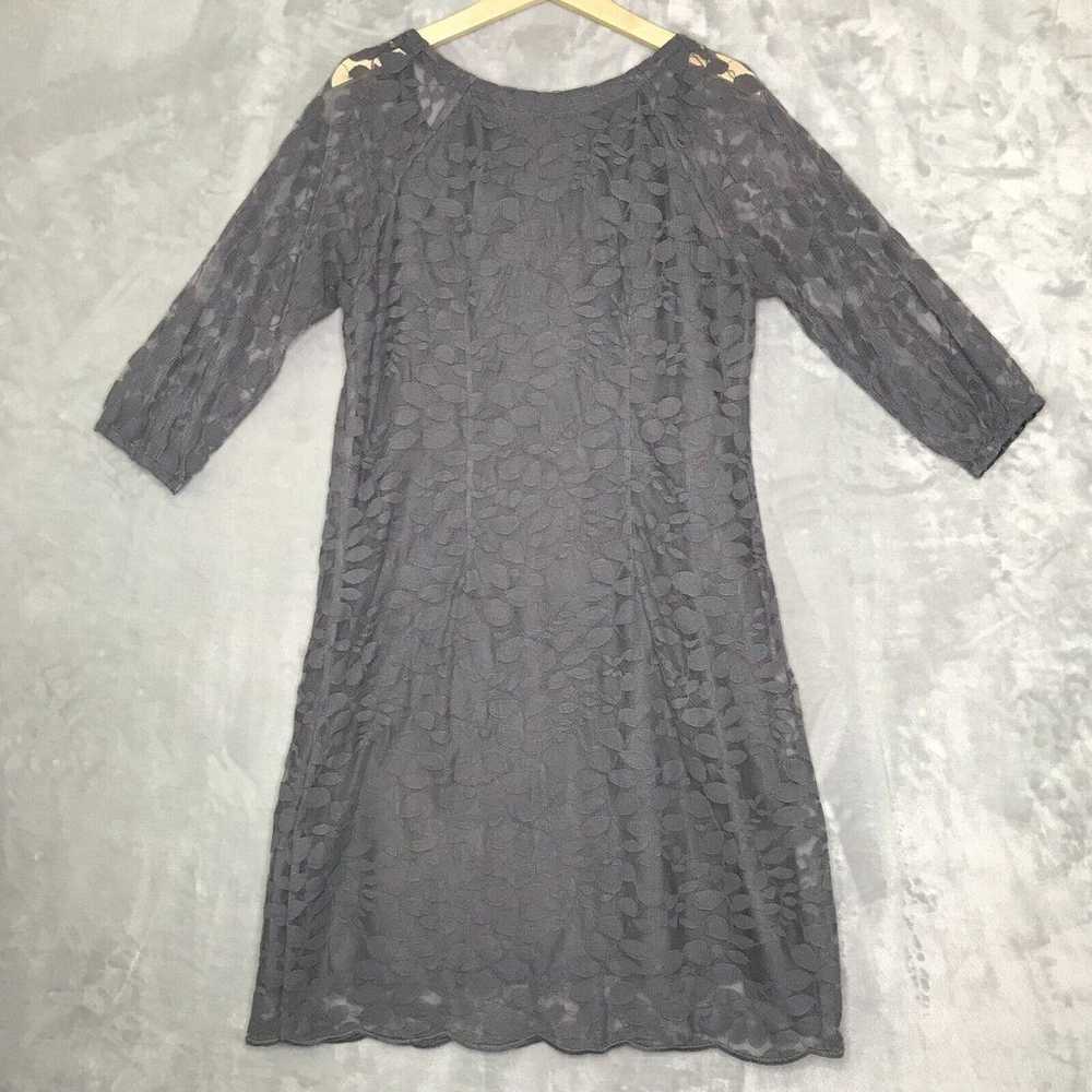 Garnet Hill Boheme Easy Lace Dress Womens 8 Gray … - image 4