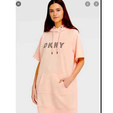 DKNY EMBROIDERED TRACK LOGO SNEAKER DRESS NWOT M - image 1