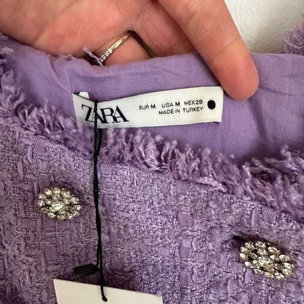 Zara Blogger Favorite Purple Tweed Sleeveless Min… - image 11
