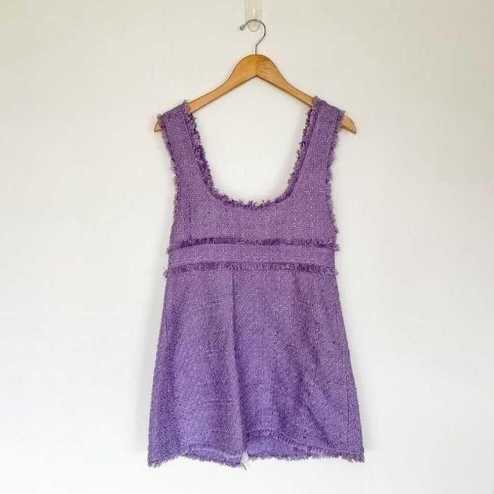 Zara Blogger Favorite Purple Tweed Sleeveless Min… - image 3