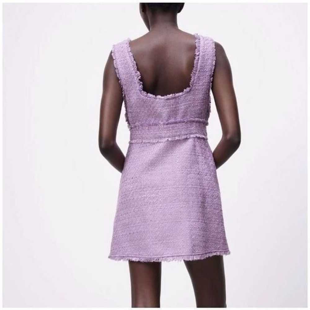 Zara Blogger Favorite Purple Tweed Sleeveless Min… - image 4