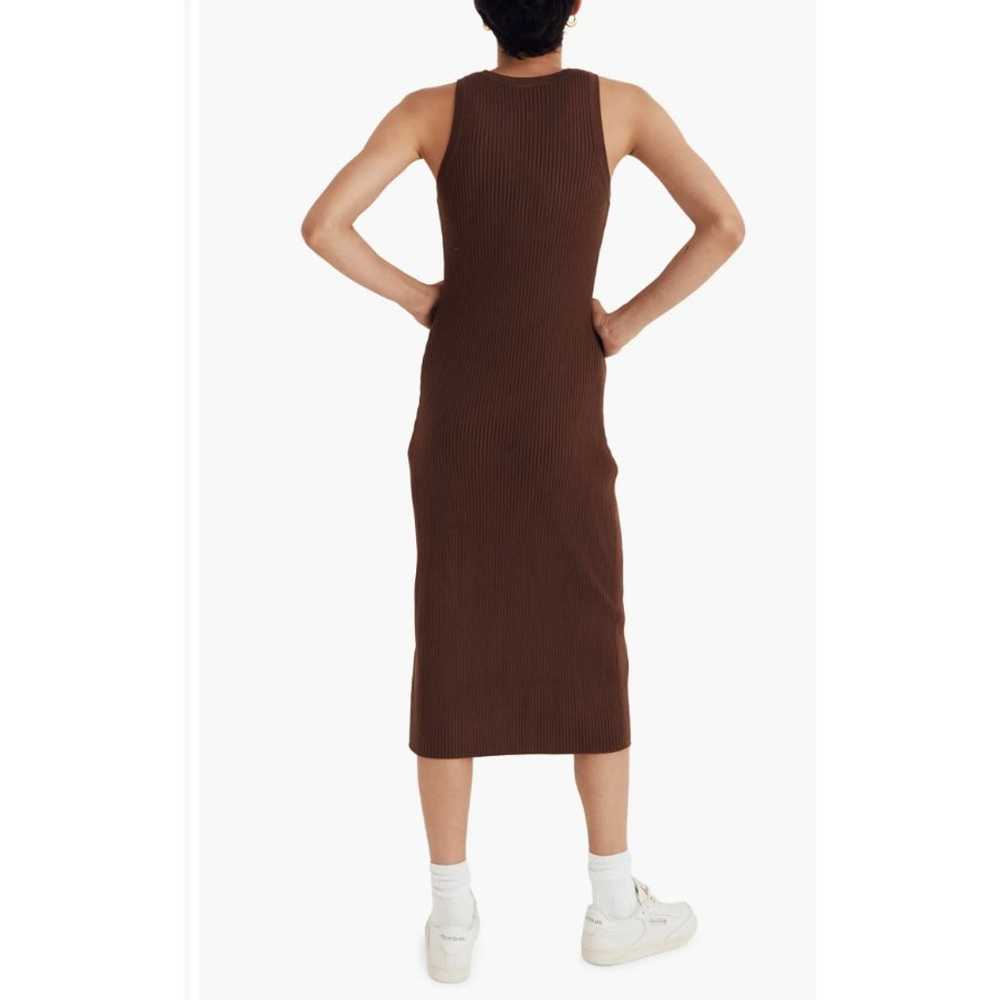 Madewell Brown Ribbed Knit Sleeveless Midi Dress … - image 3