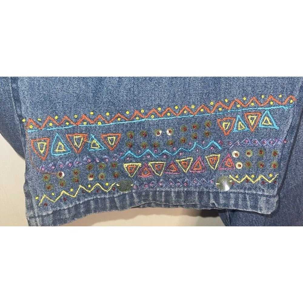 Donna Rico Vintage Beaded Embroidered Cropped Ove… - image 3