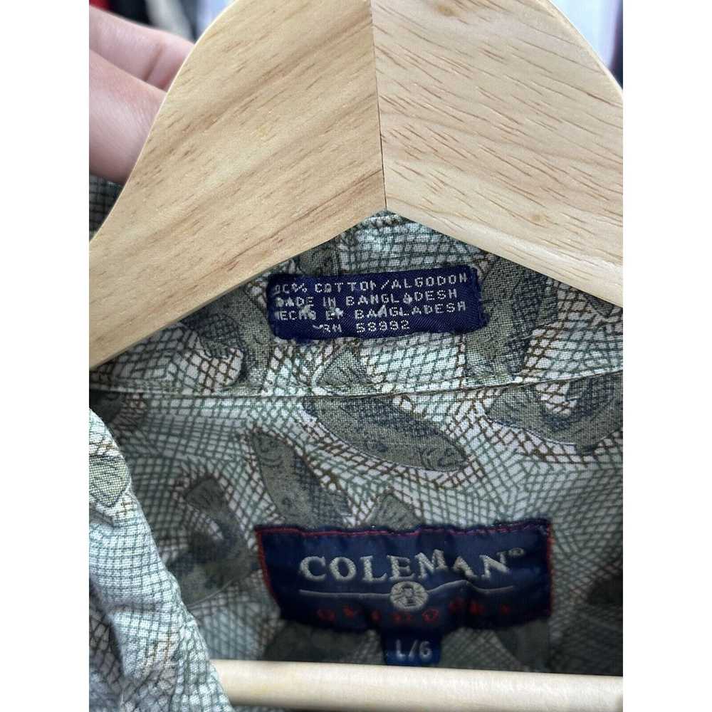 Coleman Vintage 90s Coleman All Over Fish Print P… - image 4