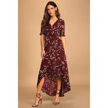 Lulus Wild Winds Floral Ruffle High Low Dress Size