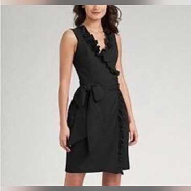 Diane Von Furstenberg Black Wrap Classic Dress 6