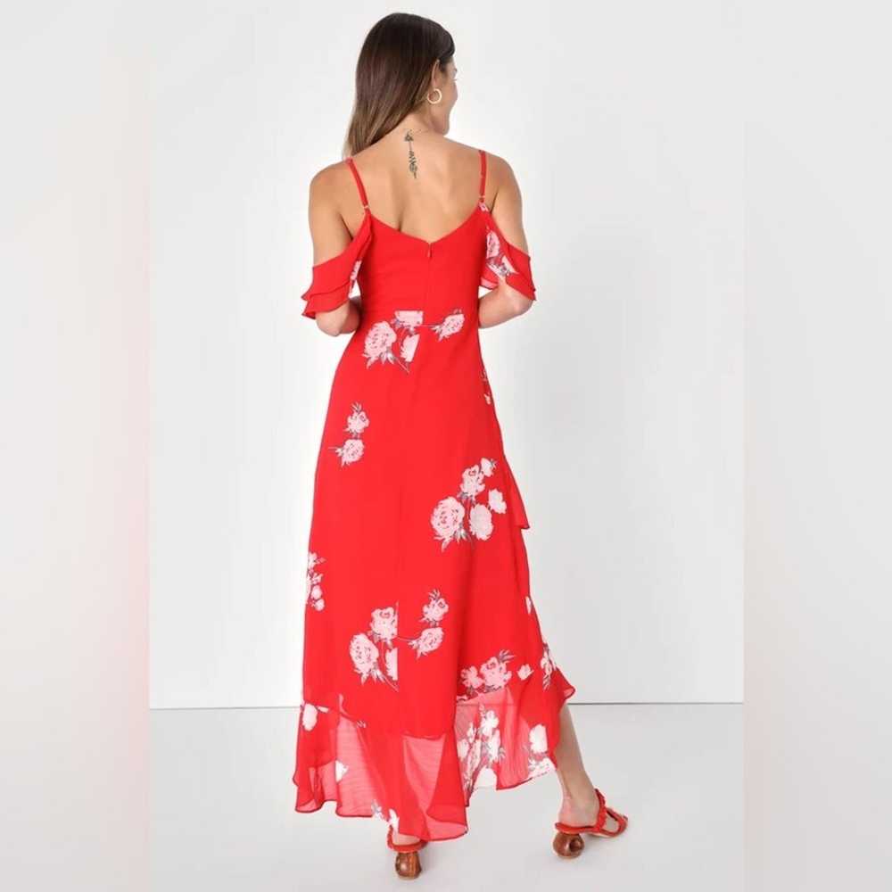 LULUS Love in Bloom Red Floral Print Off-the-Shou… - image 10