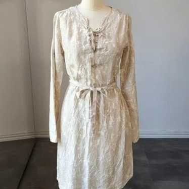 Michael Michael Kors 100% Silk Tie Dye Dress Crea… - image 1