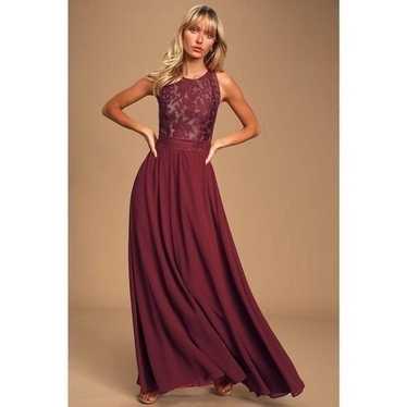 Forever and Always Burgundy Lace Maxi Dress
Lulus 