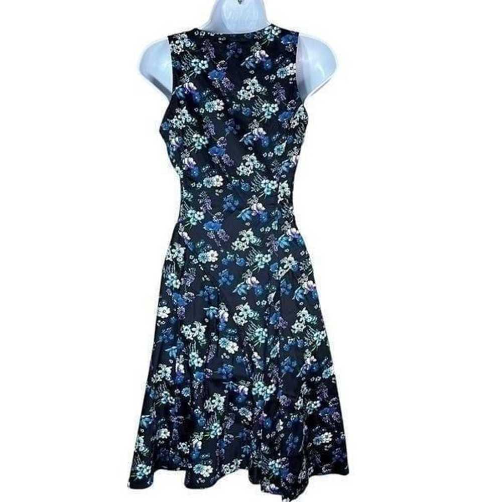 Derek Lam Navy Bouquet Flower Print Dress Size 36 - image 5