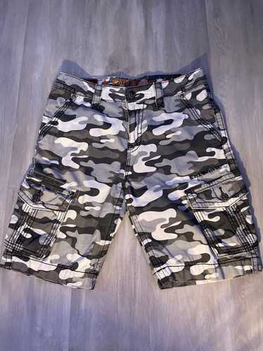Rock Revival Grey/Black Camo Cargo Shorts