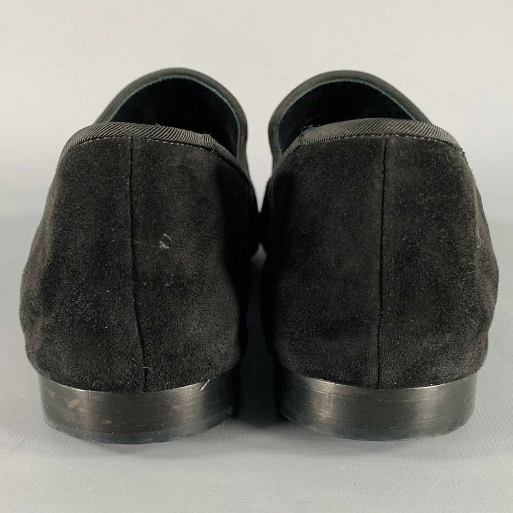 Giuseppe Zanotti Black Textured Suede Slip On Loa… - image 3