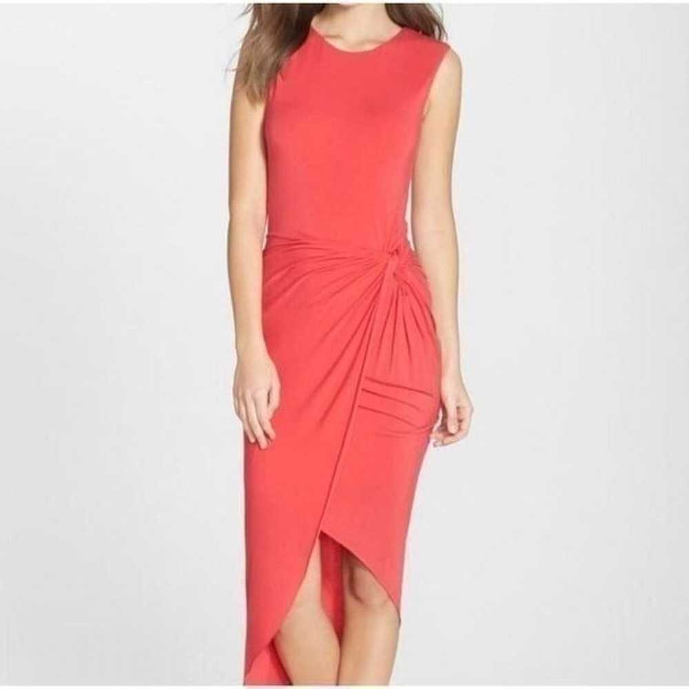 Bailey 44 Watermelon Red Side Knot Dress - image 1