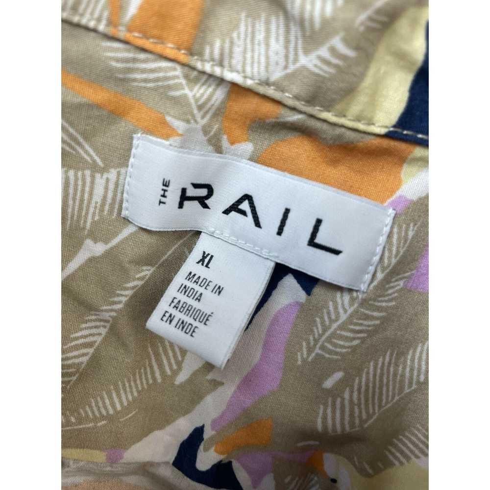 The Rail the rail floral orange blue tan button u… - image 4