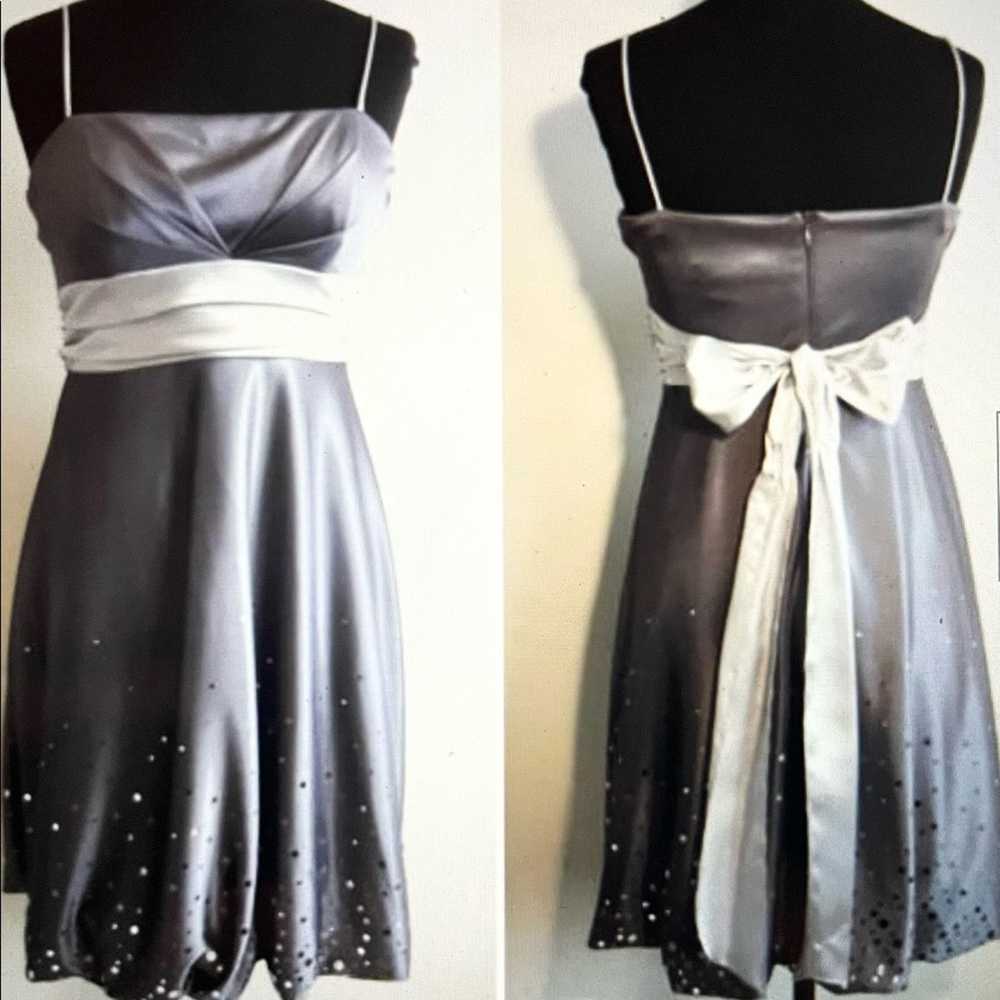 Unkwn Dressbarn silver/gray dress - image 11