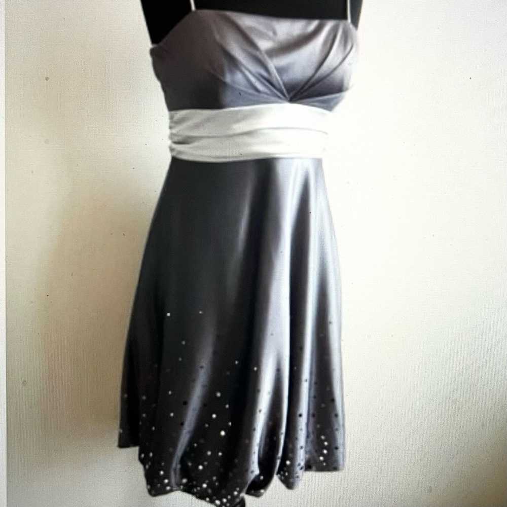 Unkwn Dressbarn silver/gray dress - image 1