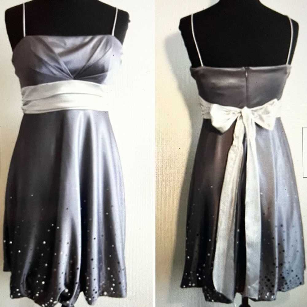 Unkwn Dressbarn silver/gray dress - image 3