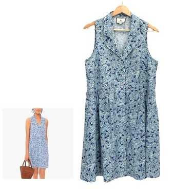 Tuckernuck blue hygrangea sleeveless dress medium… - image 1