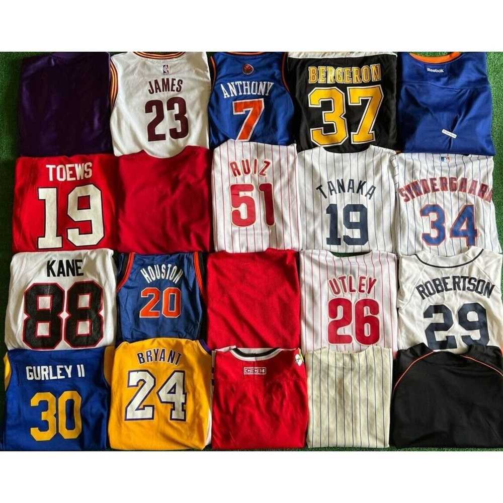 Vintage Wholesale MBL NBA NHL Jersey Lot of 20 Pr… - image 1