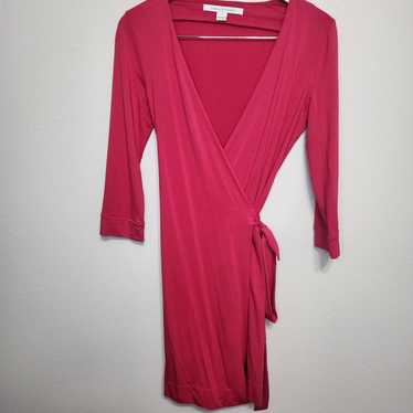 Diane Von Furstenberg JULIAN Jersey Pink Wrap dres