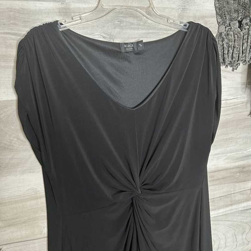Igigi Womens Plus Black Ruched Sleeve Lined V-Nec… - image 7