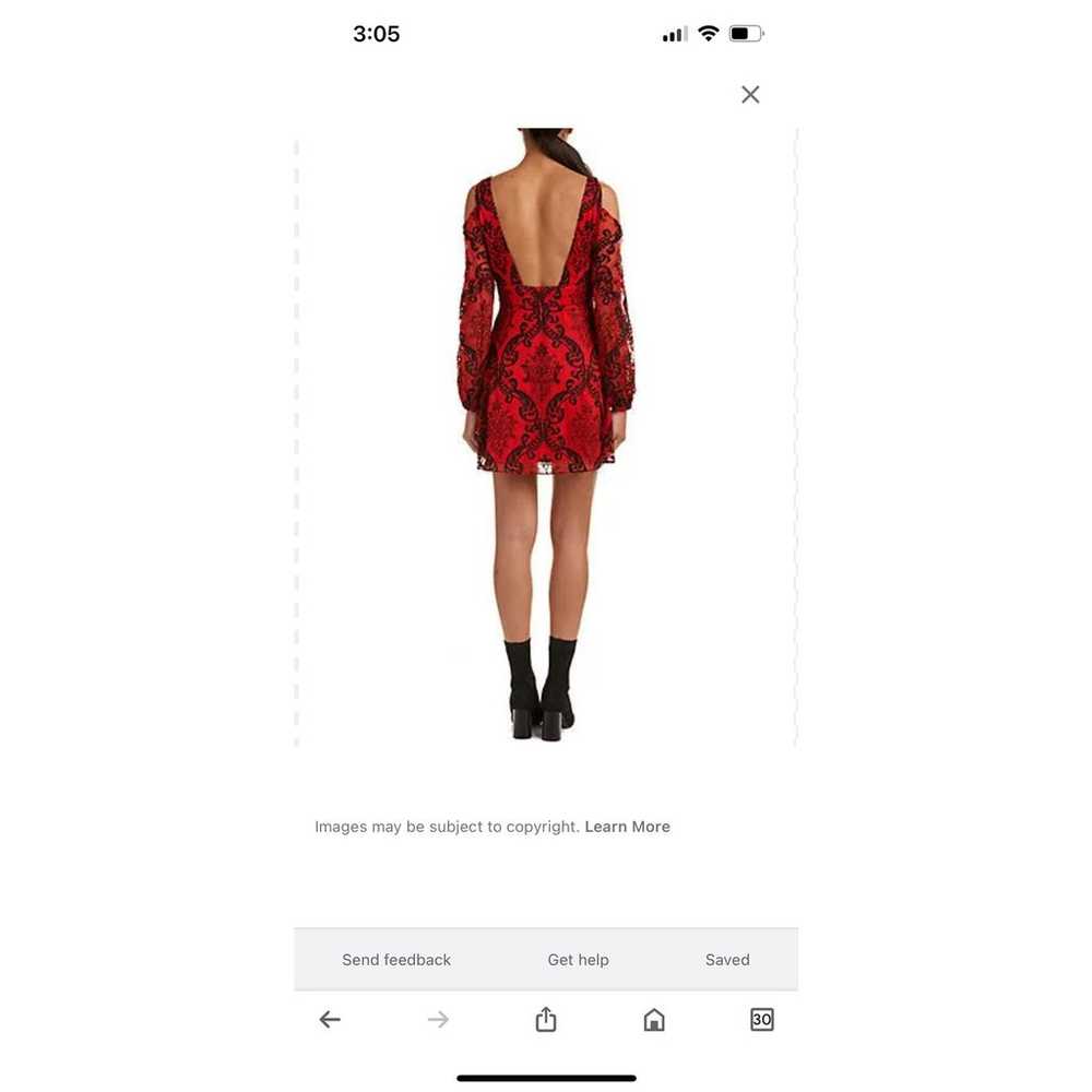 Free People Want to Want Me Mini Dress.  Red/Blac… - image 2