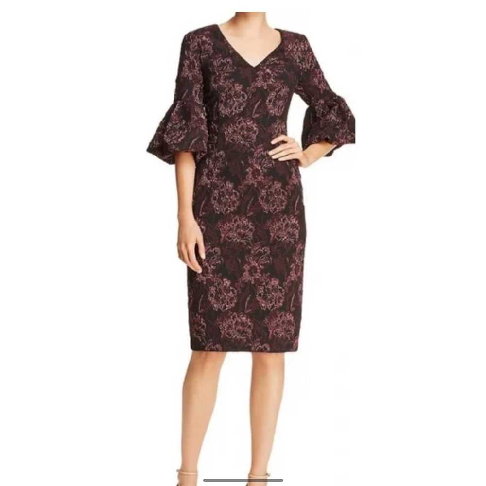 Aidan Mattox dress metallic cocktail floral size 6 - image 1