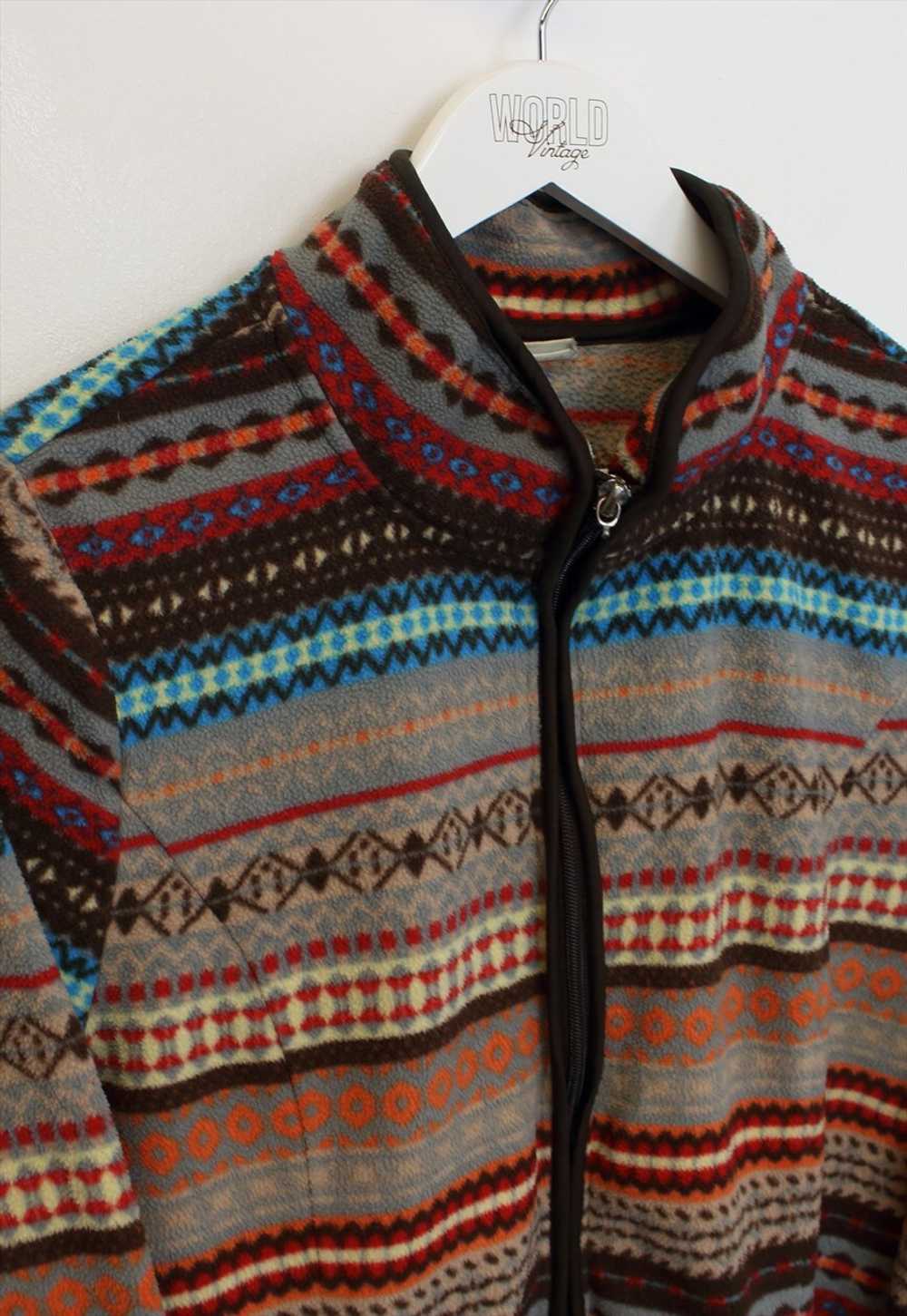 Vintage Unbranded crazy fleece in multi colour. B… - image 2