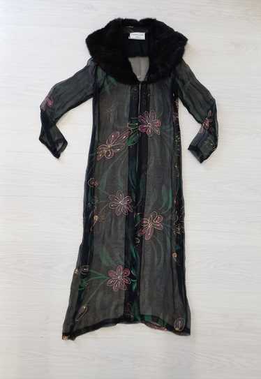 90's Vintage Lorena Conti Paris Robe Black Pink Sh