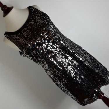 Banana republic black sequin dress