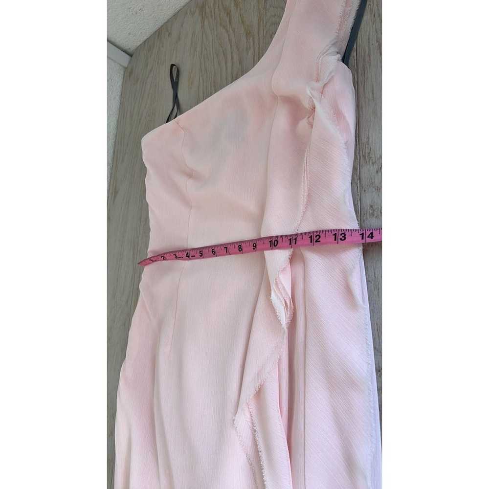 VERA WANGl Pink Pastel Chiffon One Shoulder Dress… - image 10