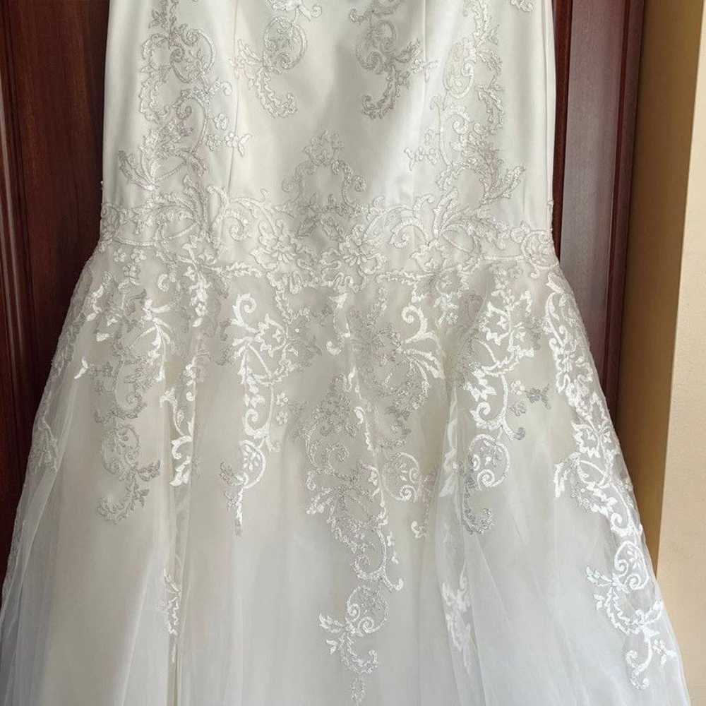 David's Bridal weeding dress + clean & preserve k… - image 6