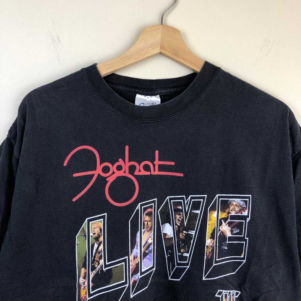 vintage 2000’s foghat slowride faded black band s… - image 1